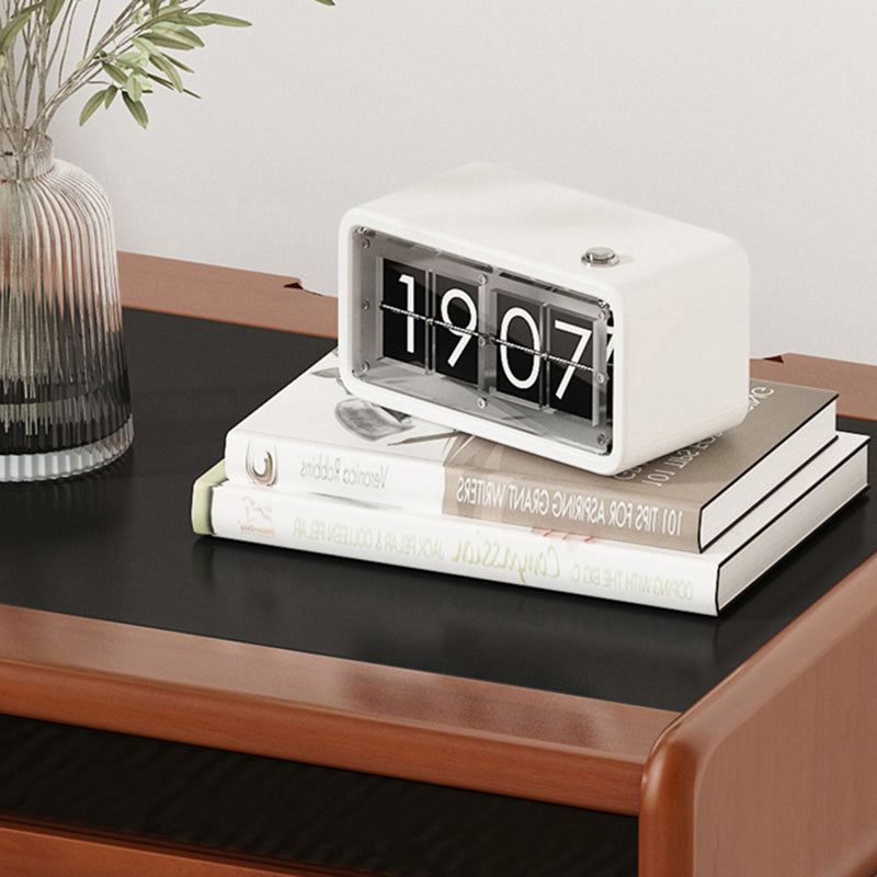 Traditional Vintage Wood, Rock Slab &amp; Stainless Steel Rectangular Nightstand With 2-Drawer For Bedroom