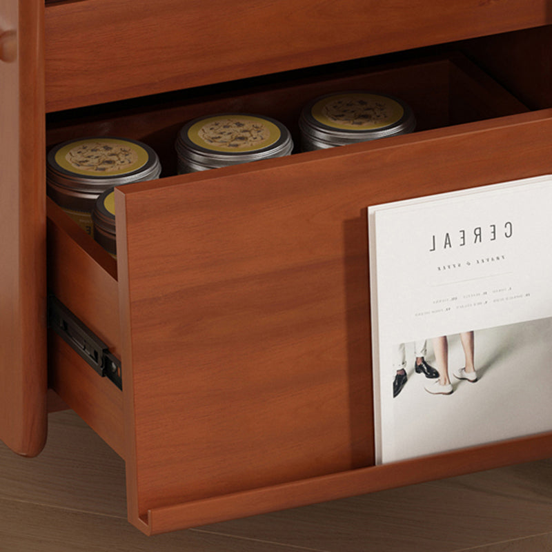 Traditional Vintage Wood, Rock Slab &amp; Stainless Steel Rectangular Nightstand With 2-Drawer For Bedroom