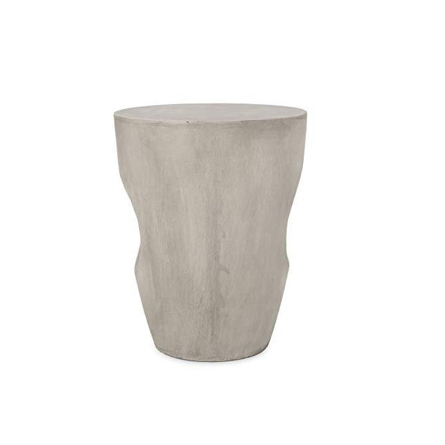 Contemporary Creative Magnesium Oxide Round Tree-Hollow Side Table With Wear-Resistant Pads For Bedroom And Living Room