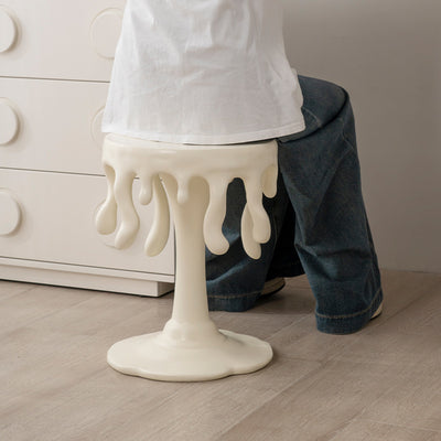 Contemporary Nordic Resin Waterdrop & Round Side Table For Living Room & Bedroom