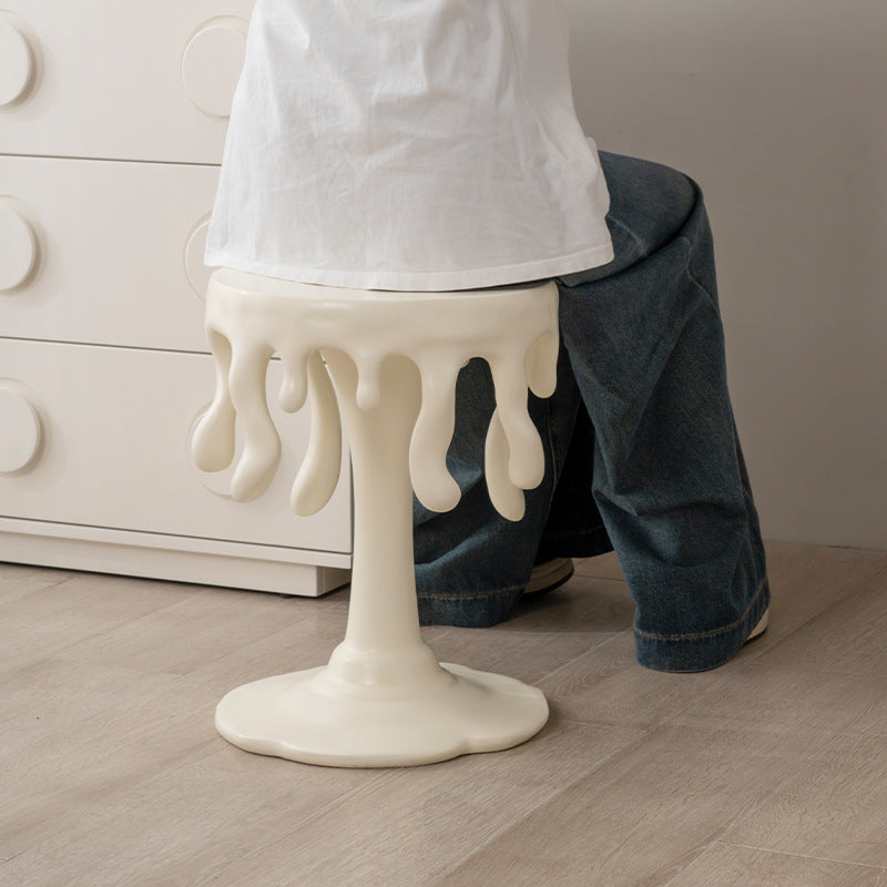 Contemporary Nordic Resin Waterdrop & Round Side Table For Living Room & Bedroom