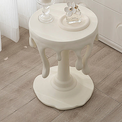Contemporary Nordic Resin Waterdrop & Round Side Table For Living Room & Bedroom