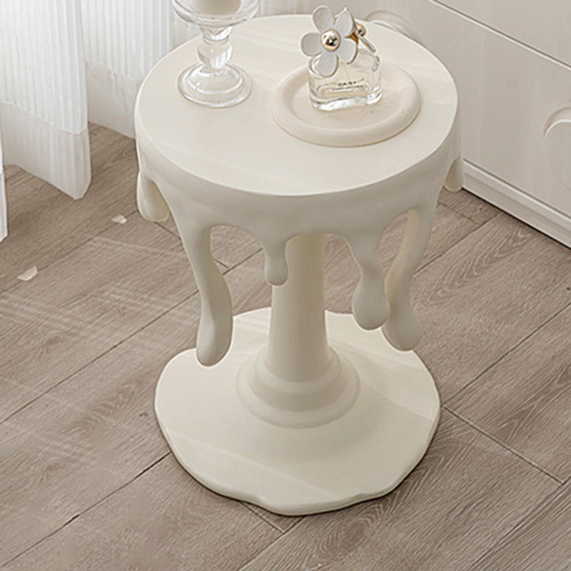 Contemporary Nordic Resin Waterdrop & Round Side Table For Living Room & Bedroom