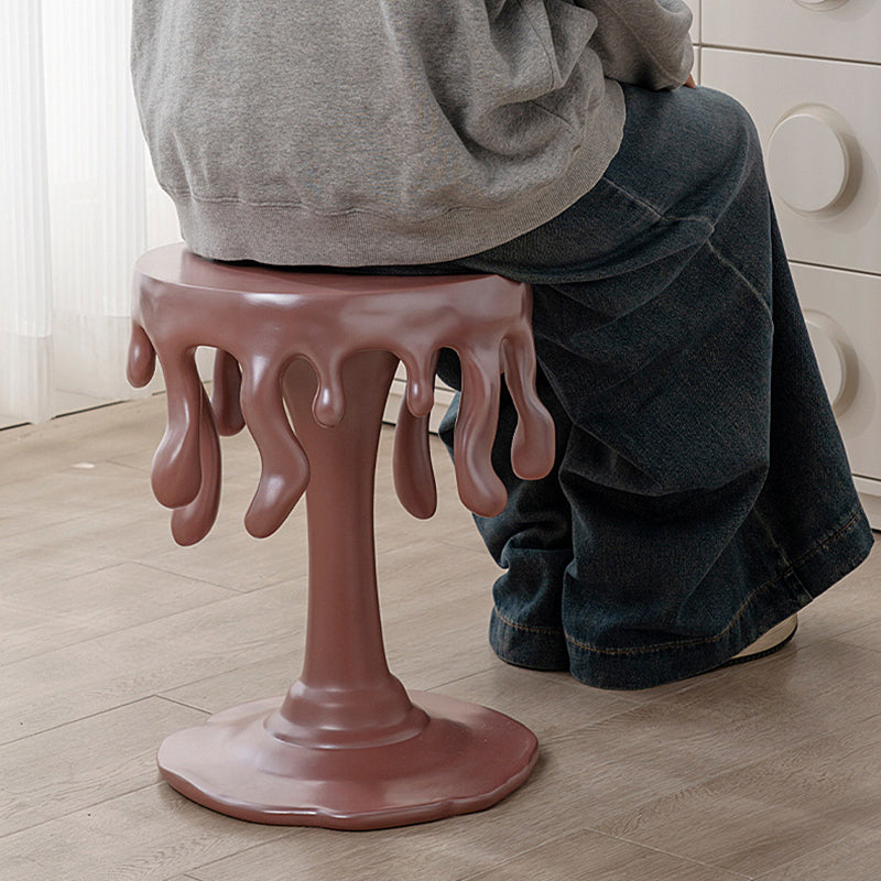 Contemporary Nordic Resin Waterdrop & Round Side Table For Living Room & Bedroom