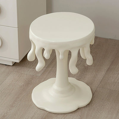 Contemporary Nordic Resin Waterdrop & Round Side Table For Living Room & Bedroom