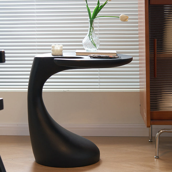 Table d'appoint en forme de dauphin contemporain et créatif avec patins antidérapants pour salon et chambre 