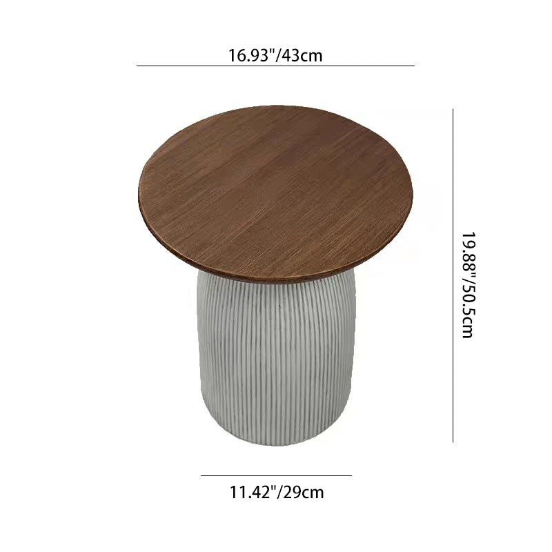 Moderner minimalistischer Beistelltisch aus Magnesiumoxid für Wohnzimmer & Schlafzimmer 