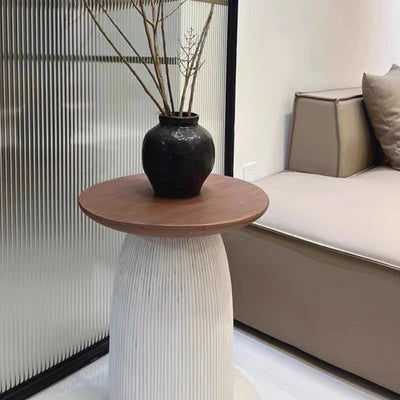 Moderner minimalistischer Beistelltisch aus Magnesiumoxid für Wohnzimmer & Schlafzimmer 