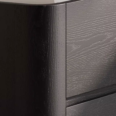Table de nuit rectangulaire en bois nordique contemporain avec 2 tiroirs pour chambre et salon 