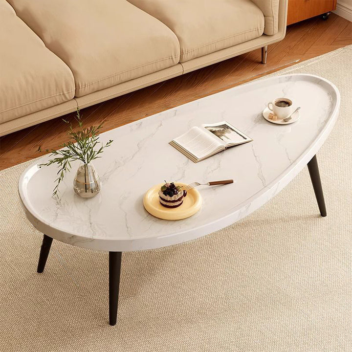 Moderner minimalistischer MDF- &amp; Eisen-Kaffeetisch in Mangofruchtform für Schlafzimmer &amp; Wohnzimmer 