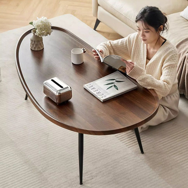 Moderner minimalistischer MDF- &amp; Eisen-Kaffeetisch in Mangofruchtform für Schlafzimmer &amp; Wohnzimmer 