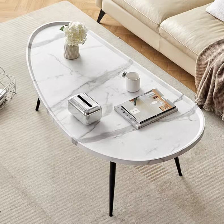 Moderner minimalistischer MDF- &amp; Eisen-Kaffeetisch in Mangofruchtform für Schlafzimmer &amp; Wohnzimmer 