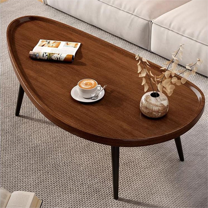 Moderner minimalistischer MDF- &amp; Eisen-Kaffeetisch in Mangofruchtform für Schlafzimmer &amp; Wohnzimmer 