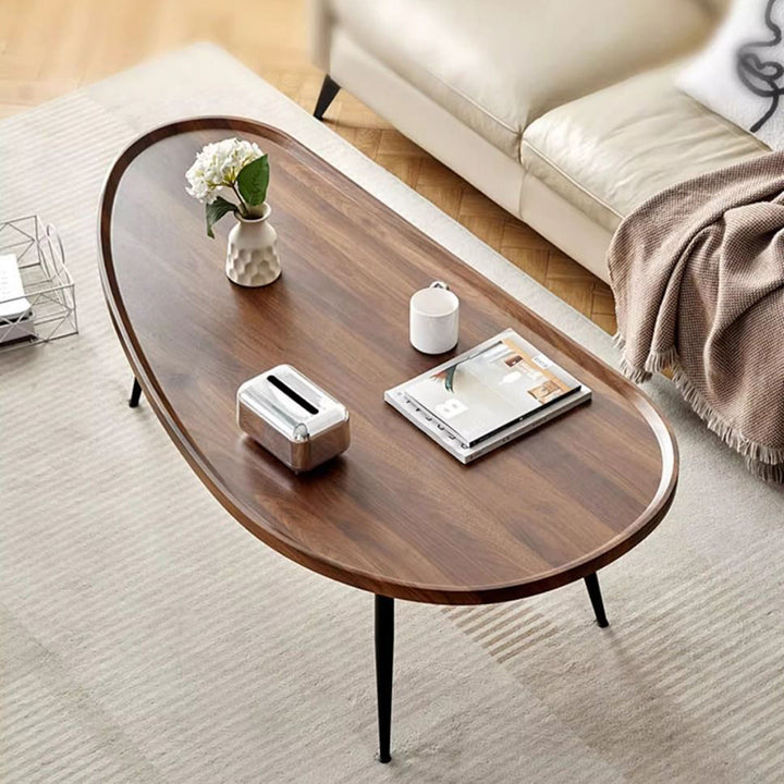 Moderner minimalistischer MDF- &amp; Eisen-Kaffeetisch in Mangofruchtform für Schlafzimmer &amp; Wohnzimmer 