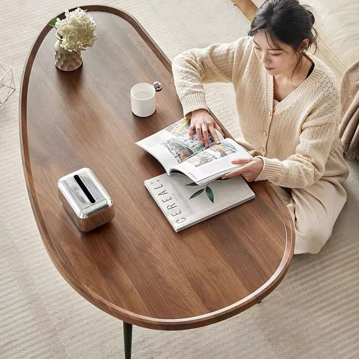 Moderner minimalistischer MDF- &amp; Eisen-Kaffeetisch in Mangofruchtform für Schlafzimmer &amp; Wohnzimmer 