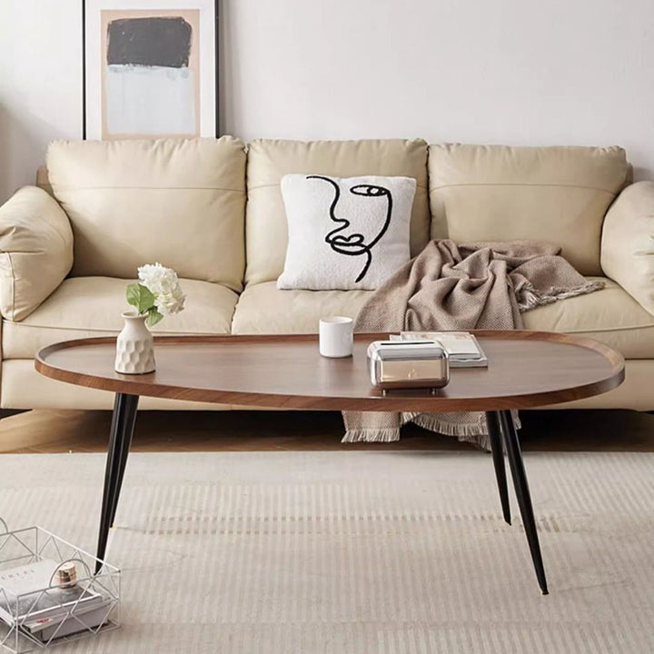 Moderner minimalistischer MDF- &amp; Eisen-Kaffeetisch in Mangofruchtform für Schlafzimmer &amp; Wohnzimmer 