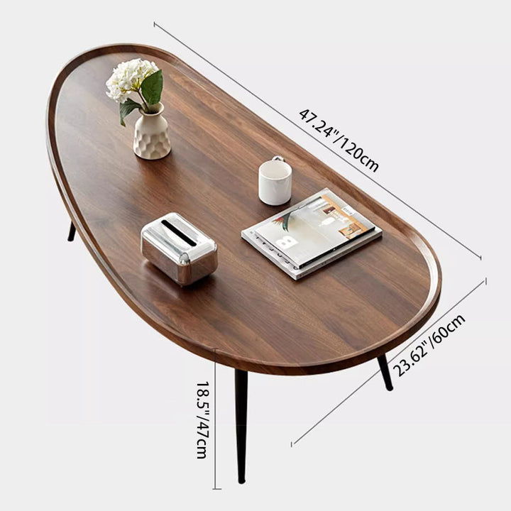 Moderner minimalistischer MDF- &amp; Eisen-Kaffeetisch in Mangofruchtform für Schlafzimmer &amp; Wohnzimmer 