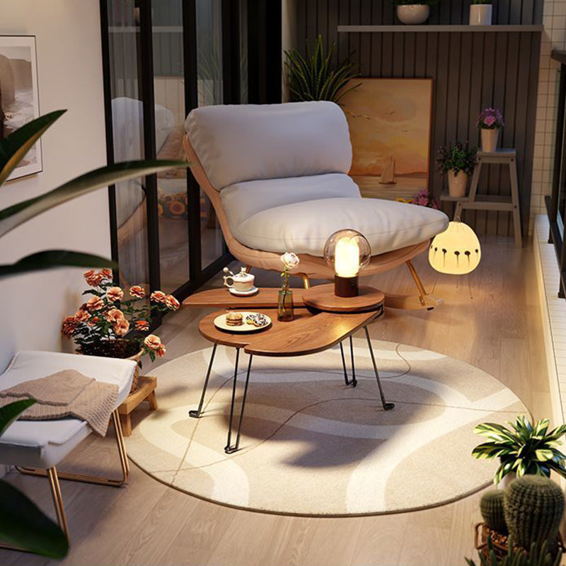 Mesa de café contemporánea creativa de madera y metal con forma de escarabajo con diseño plegable para sala de estar y dormitorio 