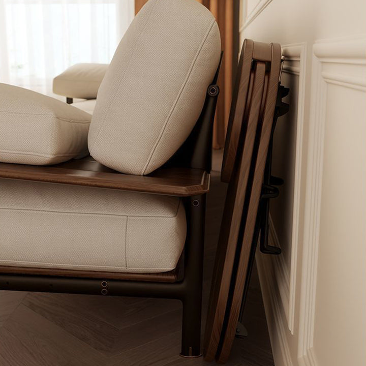 Table basse contemporaine en bois et métal en forme de scarabée avec design pliant pour salon et chambre 