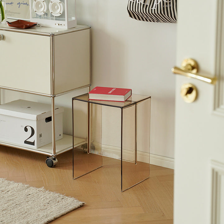 Modern Minimalist PC Rectangular Side Table For Bedroom &amp; Living Room