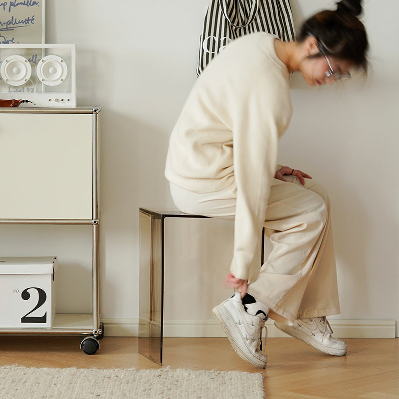 Modern Minimalist PC Rectangular Side Table For Bedroom &amp; Living Room