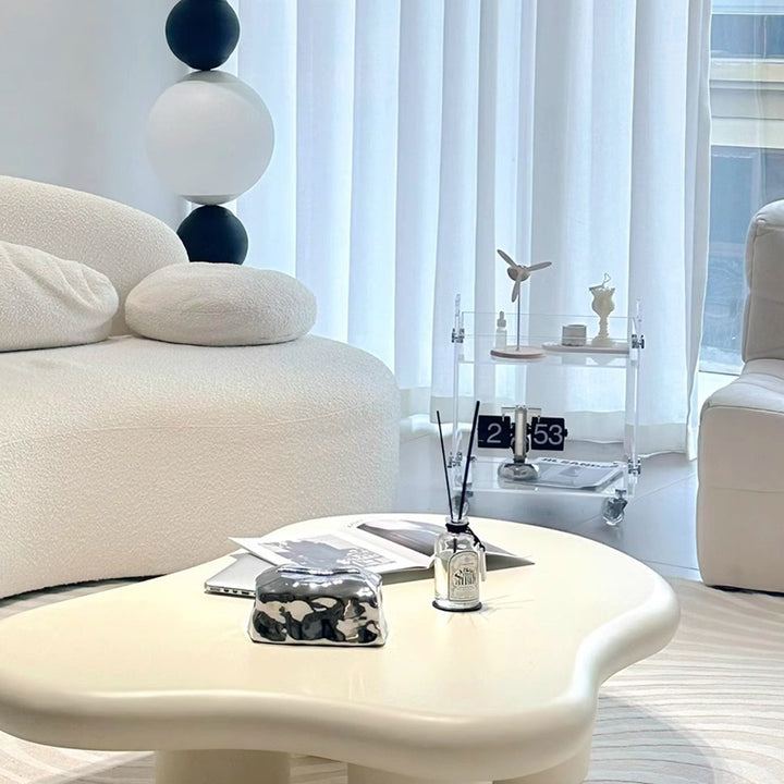 Modern Minimalist Acrylic Rectangular Side Table With 2/3-Tier Storage For Bedroom &amp; Living Room