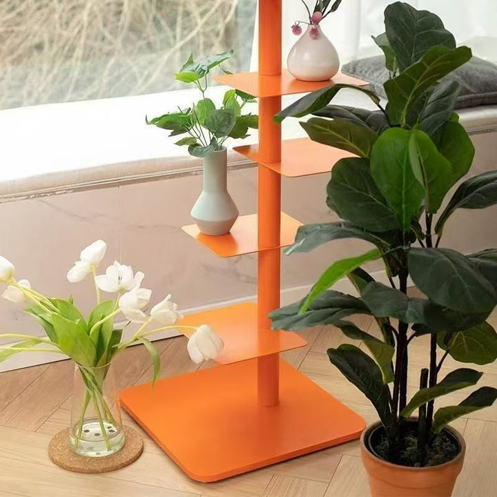 Contemporary Nordic Carbon Steel Vertical Square Bookshelf For Home Office & Living Room