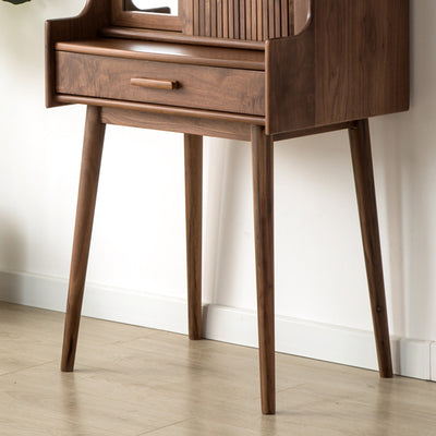Traditional Vintage Wood Rectangular Makeup Vanity With 1-Drawer For Bedroom And Living Room