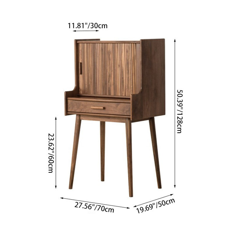 Coiffeuse rectangulaire vintage traditionnelle en bois avec 1 tiroir pour chambre et salon 