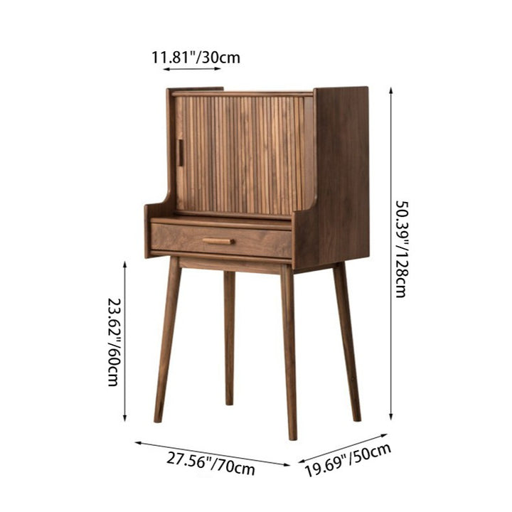 Tocador de Maquillaje Rectangular de Madera Vintage Tradicional con 1 Cajón para Dormitorio y Sala de Estar 