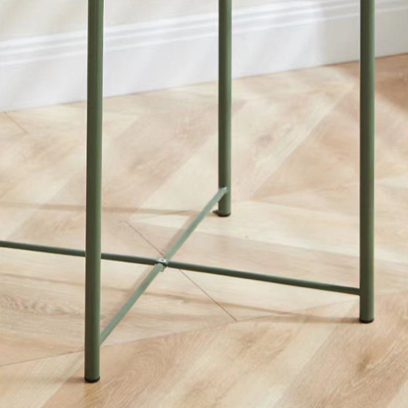 Moderner minimalistischer runder Beistelltisch aus Eisen für Schlafzimmer & Wohnzimmer 