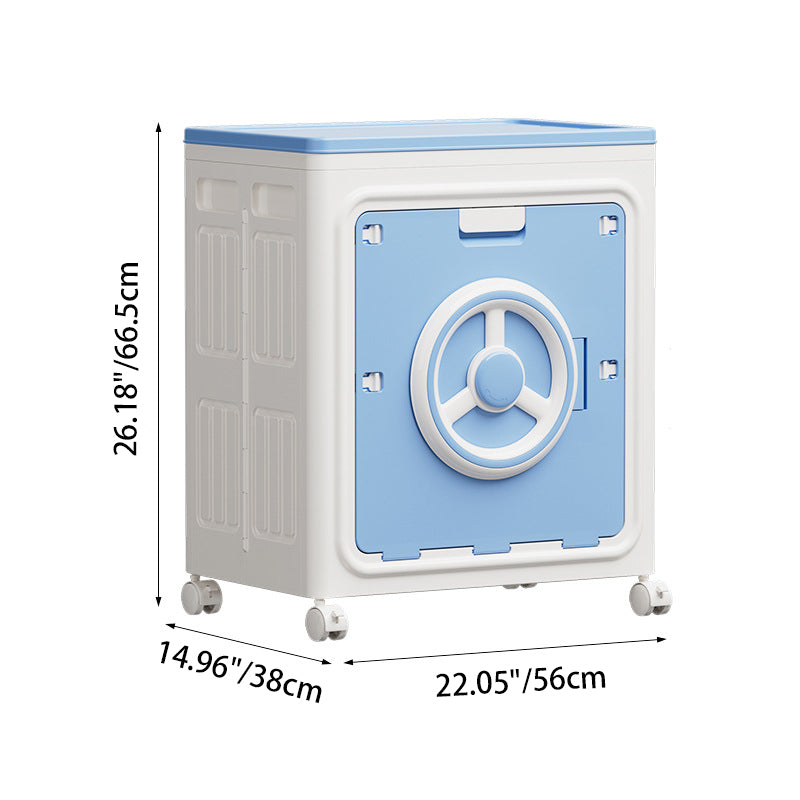 Modern Simplicity Foldable Rectangular PP Plastic Large Capacity Movable Storage Cabinet 1-Cabinet For Bedroom