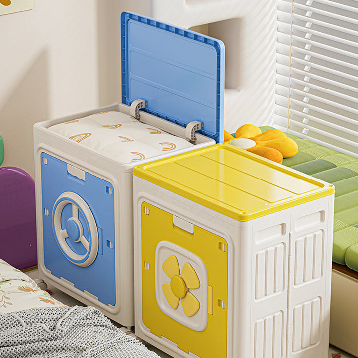 Modern Simplicity Foldable Rectangular PP Plastic Large Capacity Movable Storage Cabinet 1-Cabinet For Bedroom