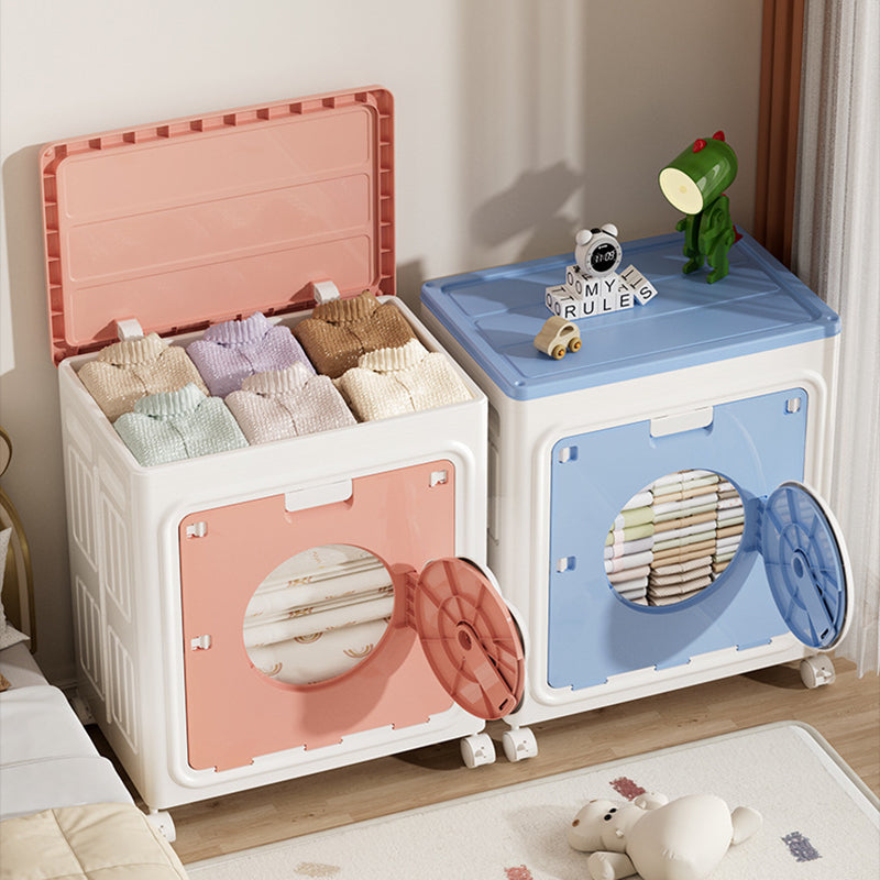 Modern Simplicity Foldable Rectangular PP Plastic Large Capacity Movable Storage Cabinet 1-Cabinet For Bedroom