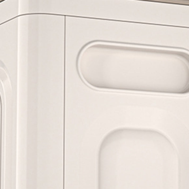 Armoire de rangement pliante rectangulaire minimaliste moderne en plastique PP avec rabat supérieur, 1 caisson, pour chambre à coucher 