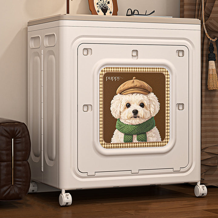 Modern Minimalist Foldable Rectangular PP Plastic Flip-Top Storage Cabinet 1-Cabinet For Bedroom