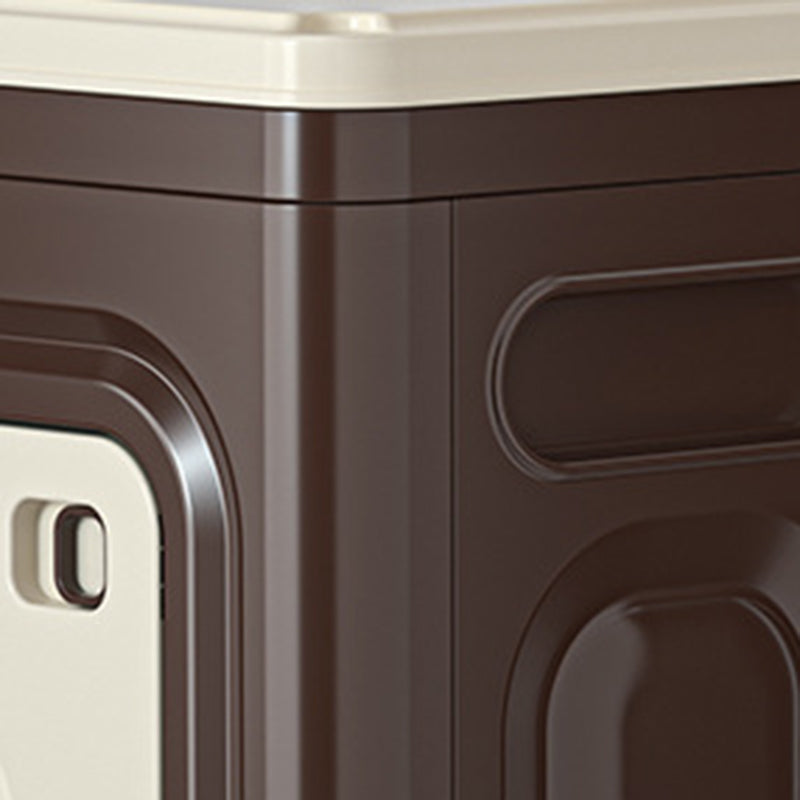 Armoire de rangement grande capacité pliable en plastique PP rectangulaire mobile style Art déco moderne à 1 compartiment pour salon et chambre 