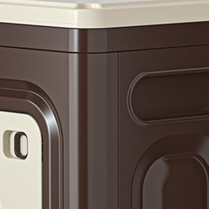 Armoire de rangement grande capacité pliable en plastique PP rectangulaire mobile style Art déco moderne à 1 compartiment pour salon et chambre 