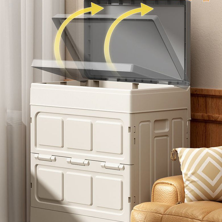 Armoire de rangement rectangulaire pliante en plastique PP, grande capacité, à simplicité moderne, 1 caisson pour salon et chambre à coucher 