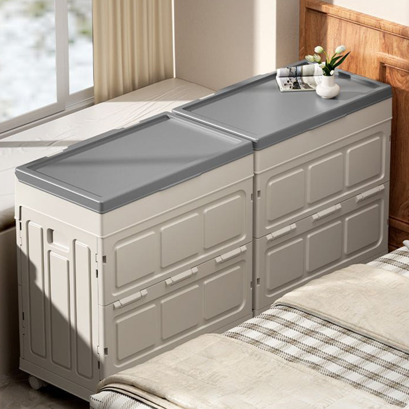 Armoire de rangement rectangulaire pliante en plastique PP, grande capacité, à simplicité moderne, 1 caisson pour salon et chambre à coucher 