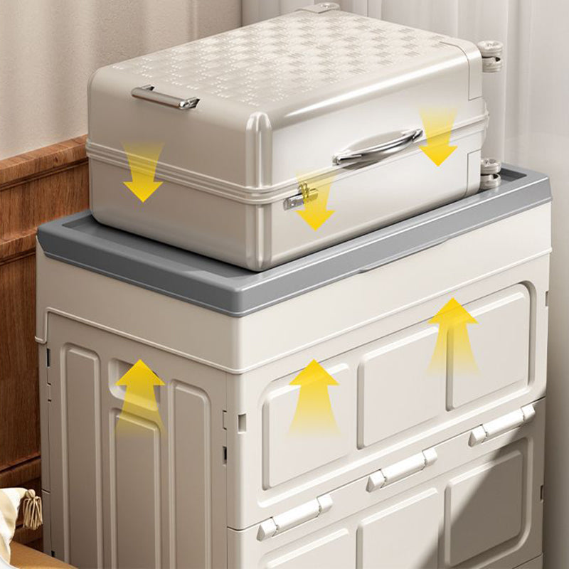 Armoire de rangement rectangulaire pliante en plastique PP, grande capacité, à simplicité moderne, 1 caisson pour salon et chambre à coucher 