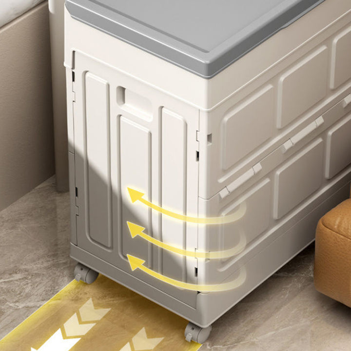 Armoire de rangement rectangulaire pliante en plastique PP, grande capacité, à simplicité moderne, 1 caisson pour salon et chambre à coucher 
