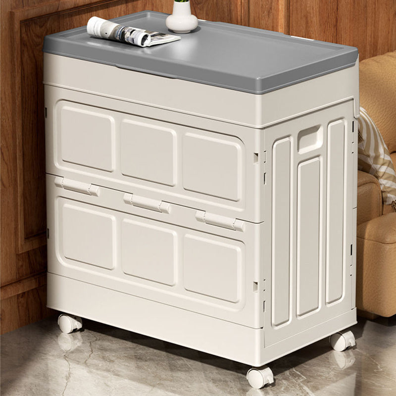 Armoire de rangement rectangulaire pliante en plastique PP, grande capacité, à simplicité moderne, 1 caisson pour salon et chambre à coucher 