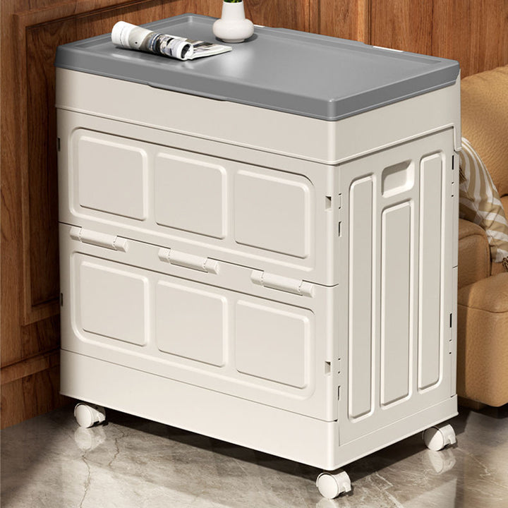 Armoire de rangement rectangulaire pliante en plastique PP, grande capacité, à simplicité moderne, 1 caisson pour salon et chambre à coucher 