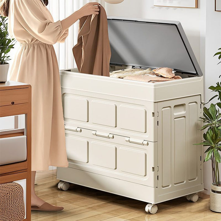 Armoire de rangement rectangulaire pliante en plastique PP, grande capacité, à simplicité moderne, 1 caisson pour salon et chambre à coucher 