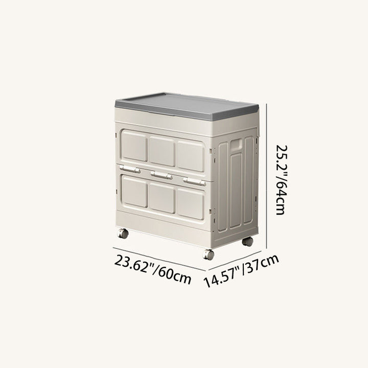 Armoire de rangement rectangulaire pliante en plastique PP, grande capacité, à simplicité moderne, 1 caisson pour salon et chambre à coucher 
