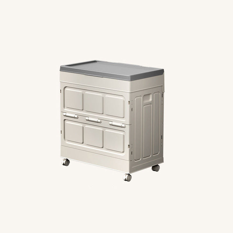 Armoire de rangement rectangulaire pliante en plastique PP, grande capacité, à simplicité moderne, 1 caisson pour salon et chambre à coucher 