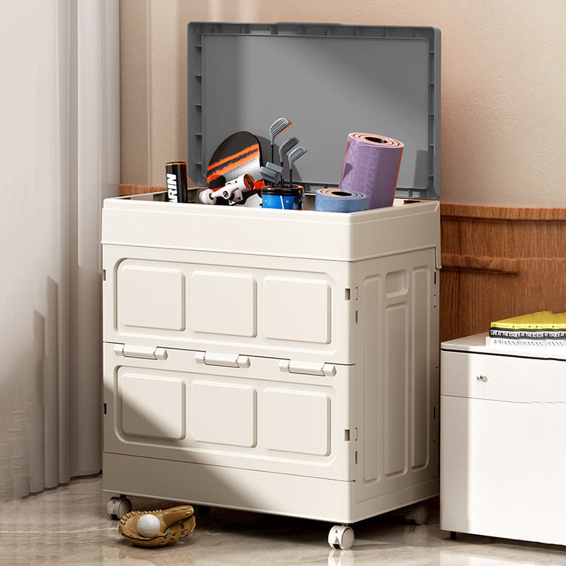 Armoire de rangement rectangulaire pliante en plastique PP, grande capacité, à simplicité moderne, 1 caisson pour salon et chambre à coucher 