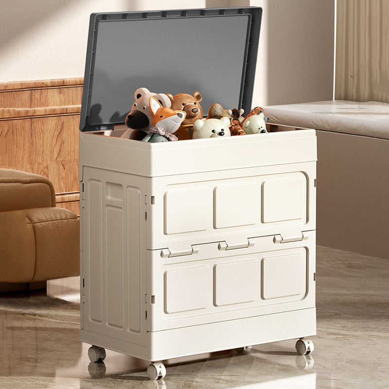 Armoire de rangement rectangulaire pliante en plastique PP, grande capacité, à simplicité moderne, 1 caisson pour salon et chambre à coucher 