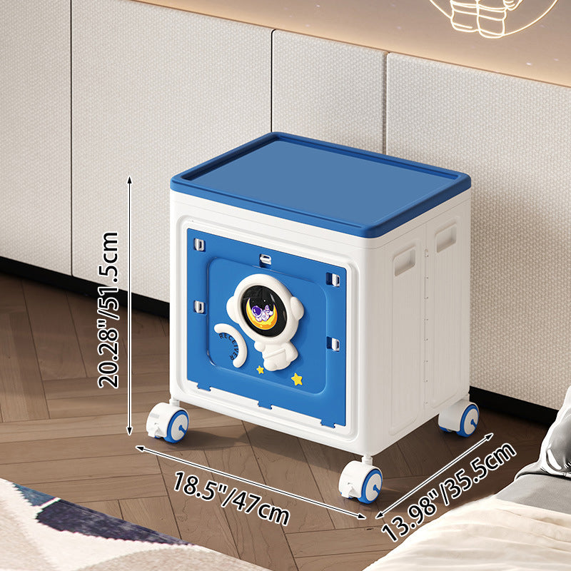 Moderner Art Deco Cartoon Astronaut Rechteckiger PP Kunststoff Faltbarer Beweglicher Aufbewahrungsschrank 1-Schrank Für Schlafzimmer 